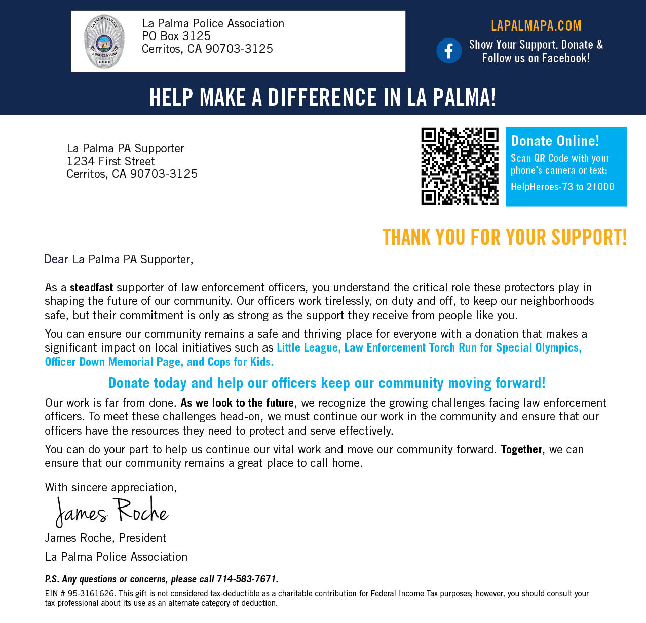 Donation Letter